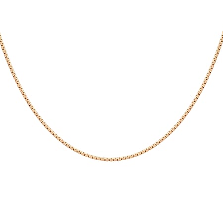 Mirror Box Chain 16 Inch in 9K Rose Gold