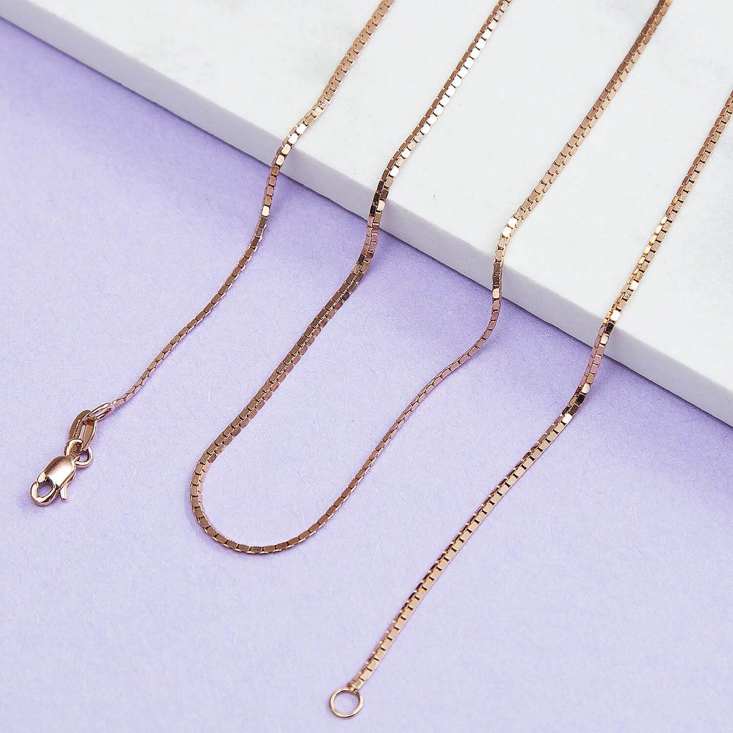 9K Rose Gold  Chain (Size - 16),  Gold Wt. 2.5 Gms