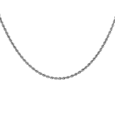 9K White Gold  Chain (Size - 18),  Gold Wt. 7 Gms