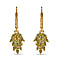 Hebei Peridot Earrings in 18K Vermeil Yellow Gold Plated Sterling Silver 2.00 Ct