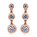 Moissanite Earring in Platinum Overlay Sterling Silver 1.55 Ct.