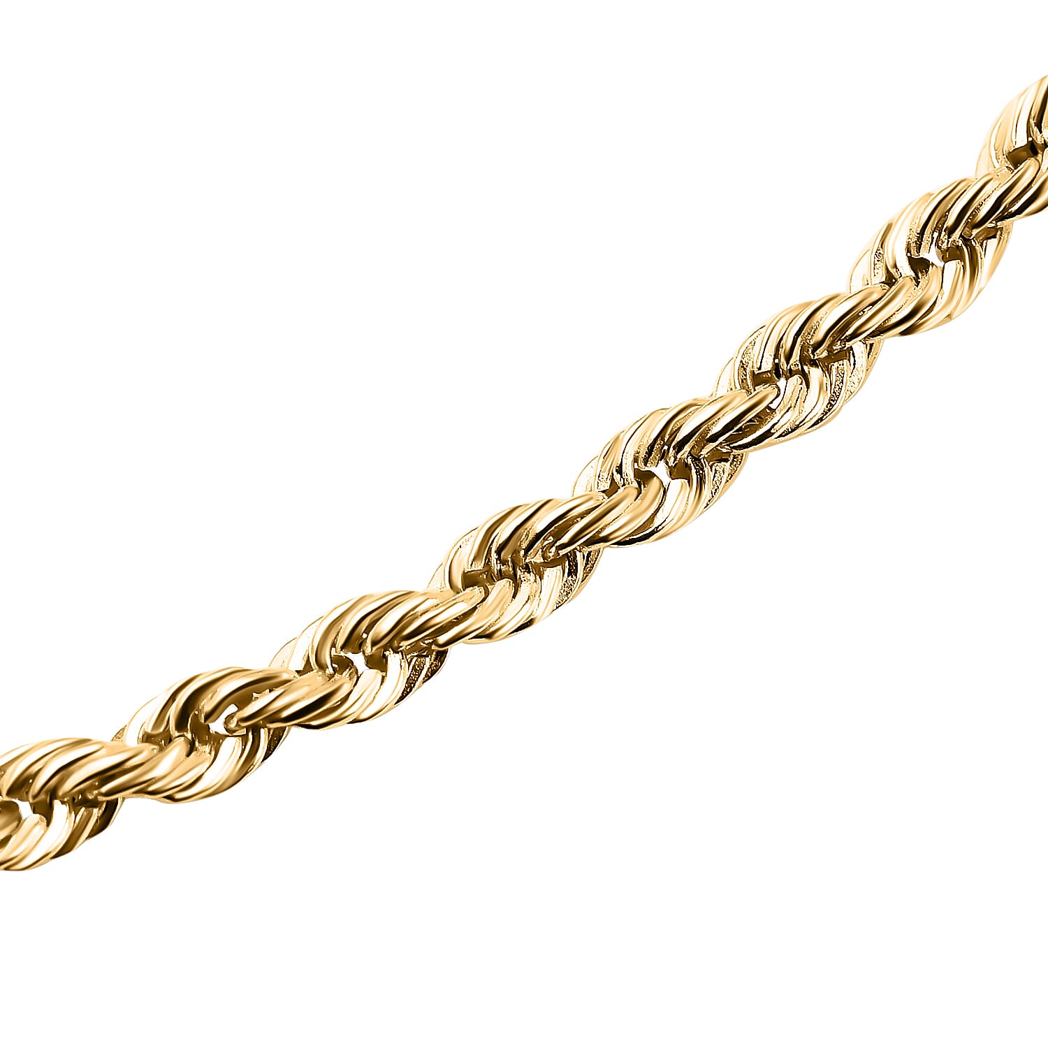Vicenza Closeout- 9K Yellow Gold Rope Necklace (Size - 18)