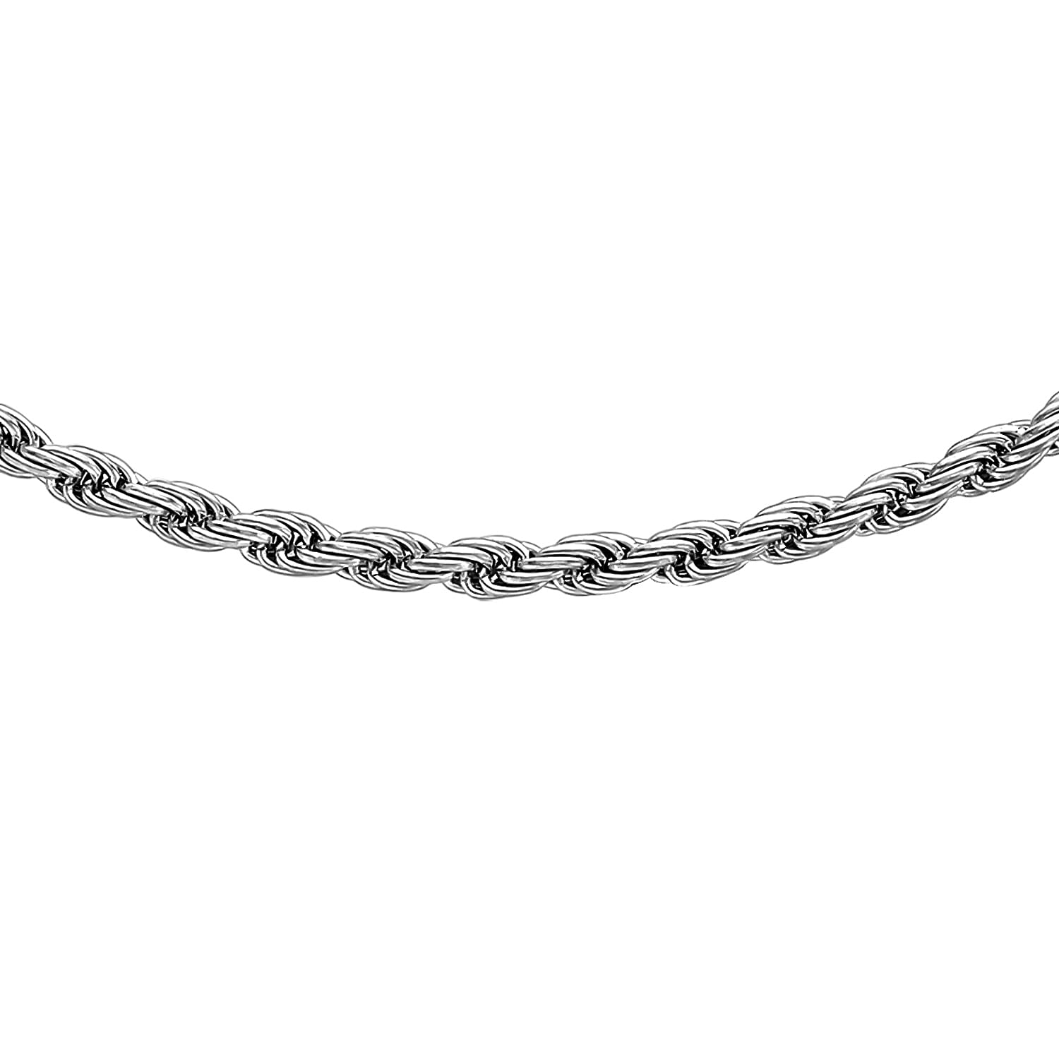 9K White Gold  Chain (Size - 18),  Gold Wt. 4.3 Gms