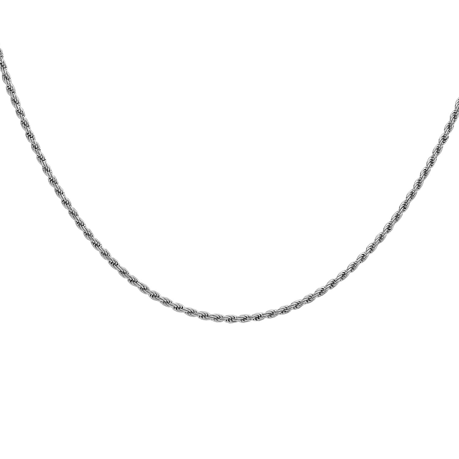 9K White Gold  Chain (Size - 18),  Gold Wt. 4.3 Gms