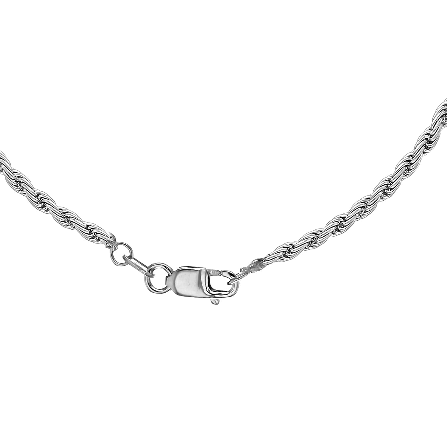 9K White Gold  Chain (Size - 18),  Gold Wt. 4.3 Gms