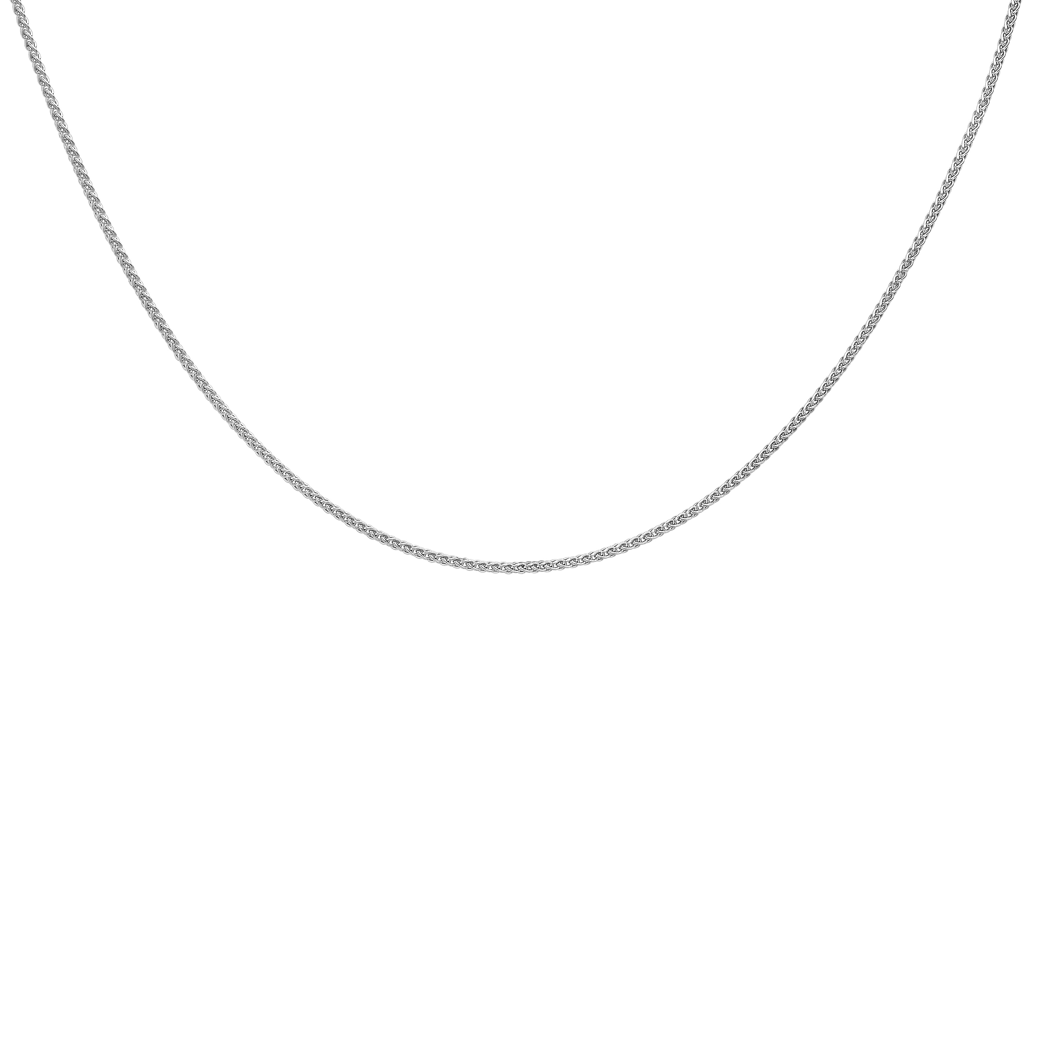 9K White Gold  Chain (Size - 16),  Gold Wt. 2.4 Gms