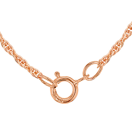 Adjustable Prince of Wales Chain 18 Inch-20 Inch in 9K Rose Gold
