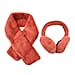 2 Piece Set - Faux Fur Earmuffs and Scarf - Pink