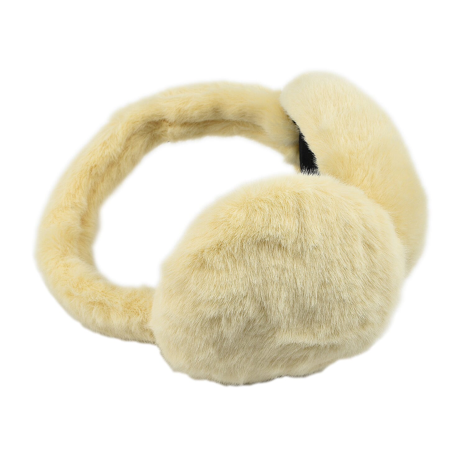 2 Piece Set - Faux Fur Earmuffs and Scarf - Beige