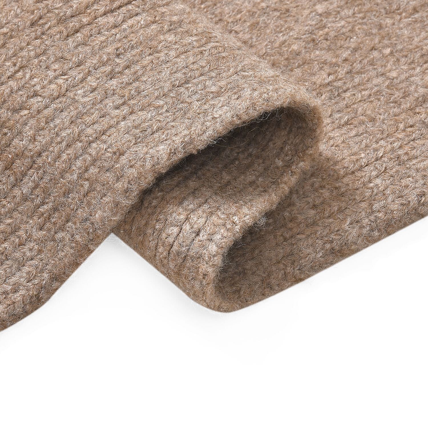 Winter Closeout Knitted Scarf- Light Brown