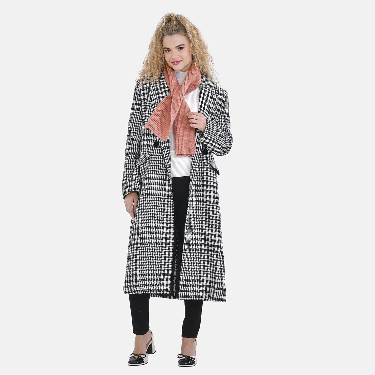 Winter Closeout Knitted Scarf- Peach