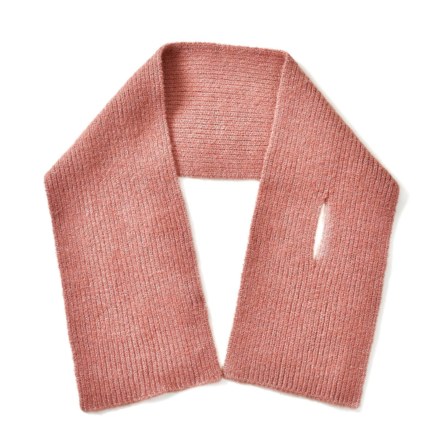 Winter Closeout Knitted Scarf- Peach