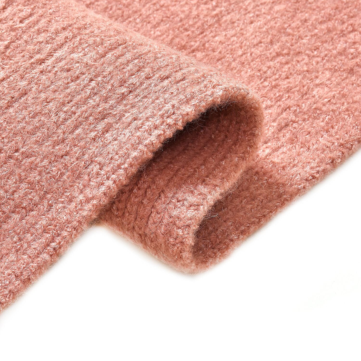 Winter Closeout Knitted Scarf- Peach