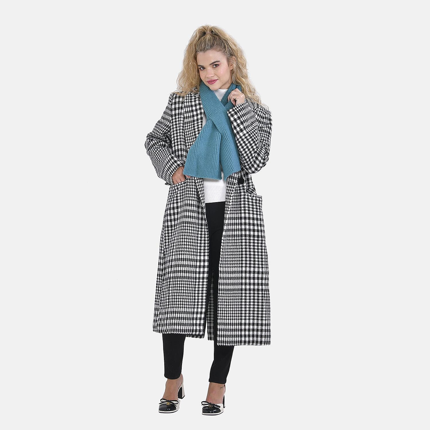 Winter Closeout Knitted Scarf - Teal