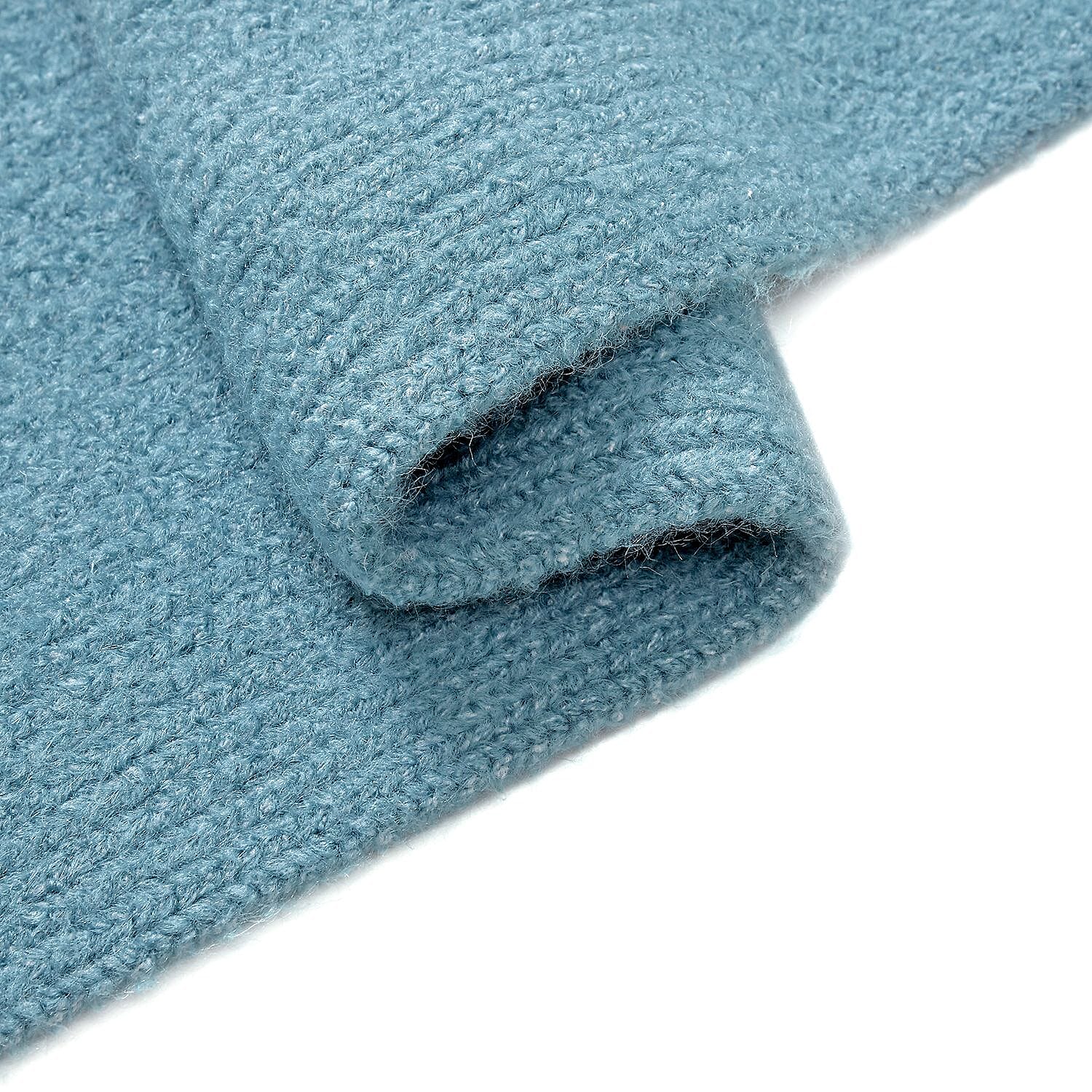 Winter Closeout Knitted Scarf - Teal