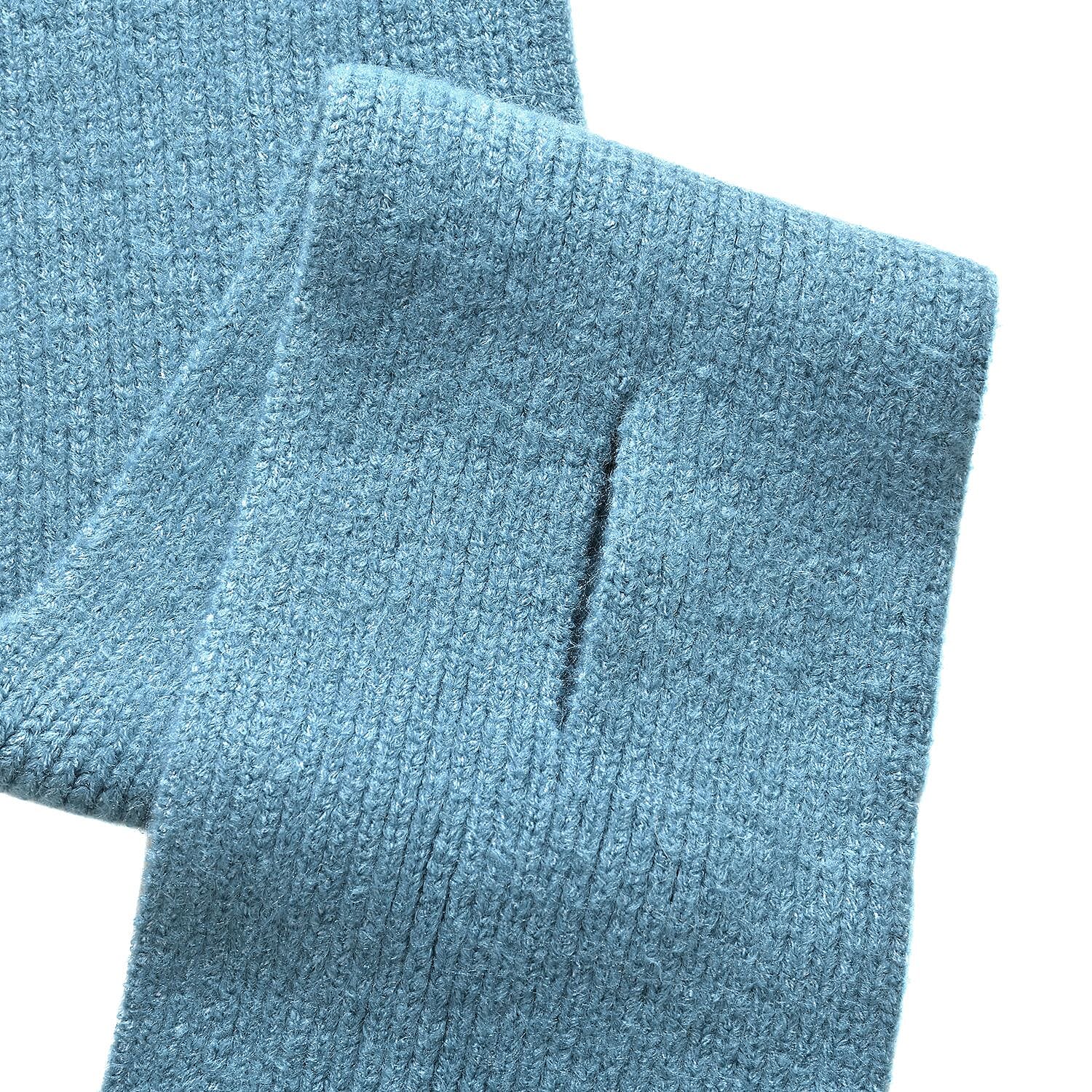 Winter Closeout Knitted Scarf - Teal