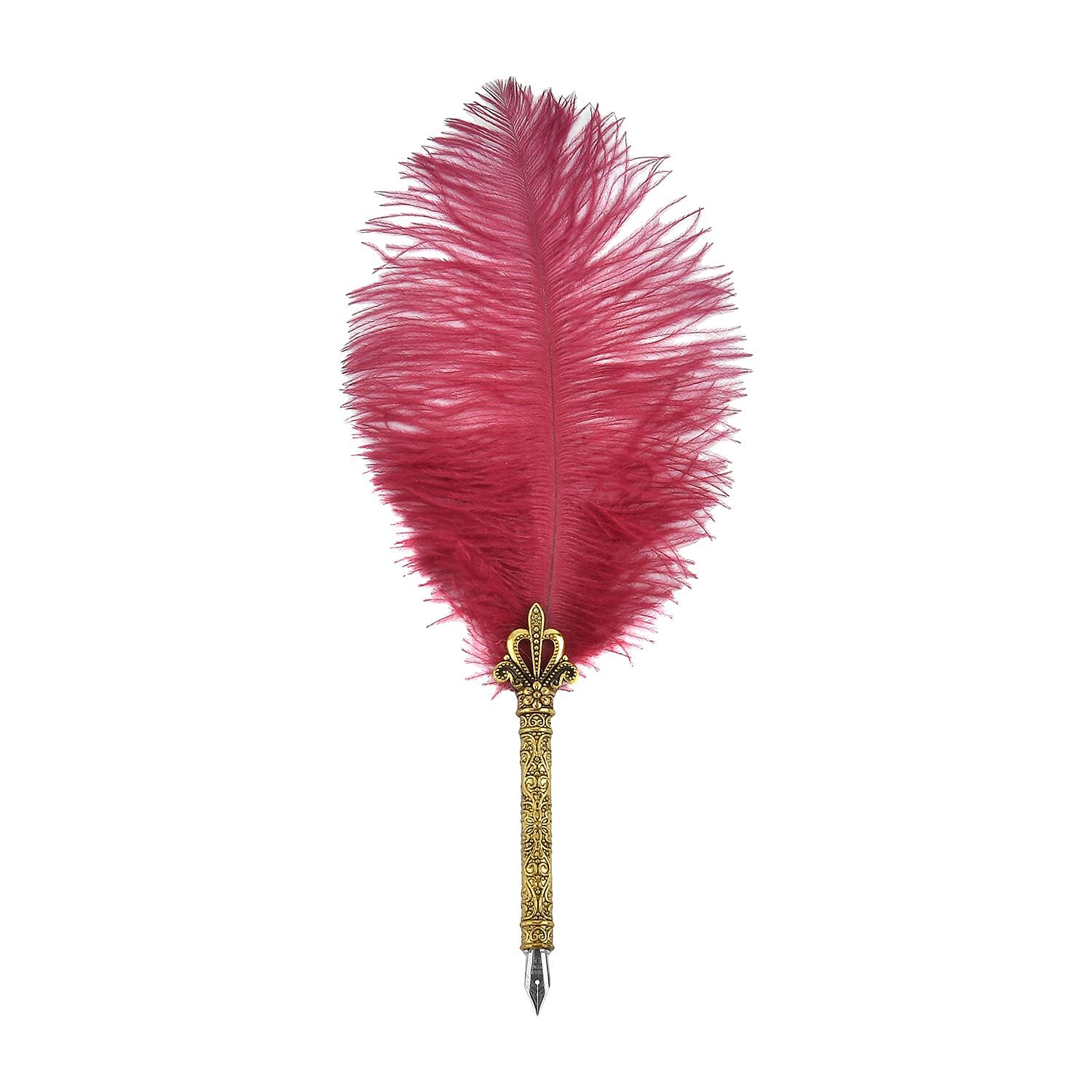 Vintage Feather Pen and Wax Stamp Gift Box - Broken Red