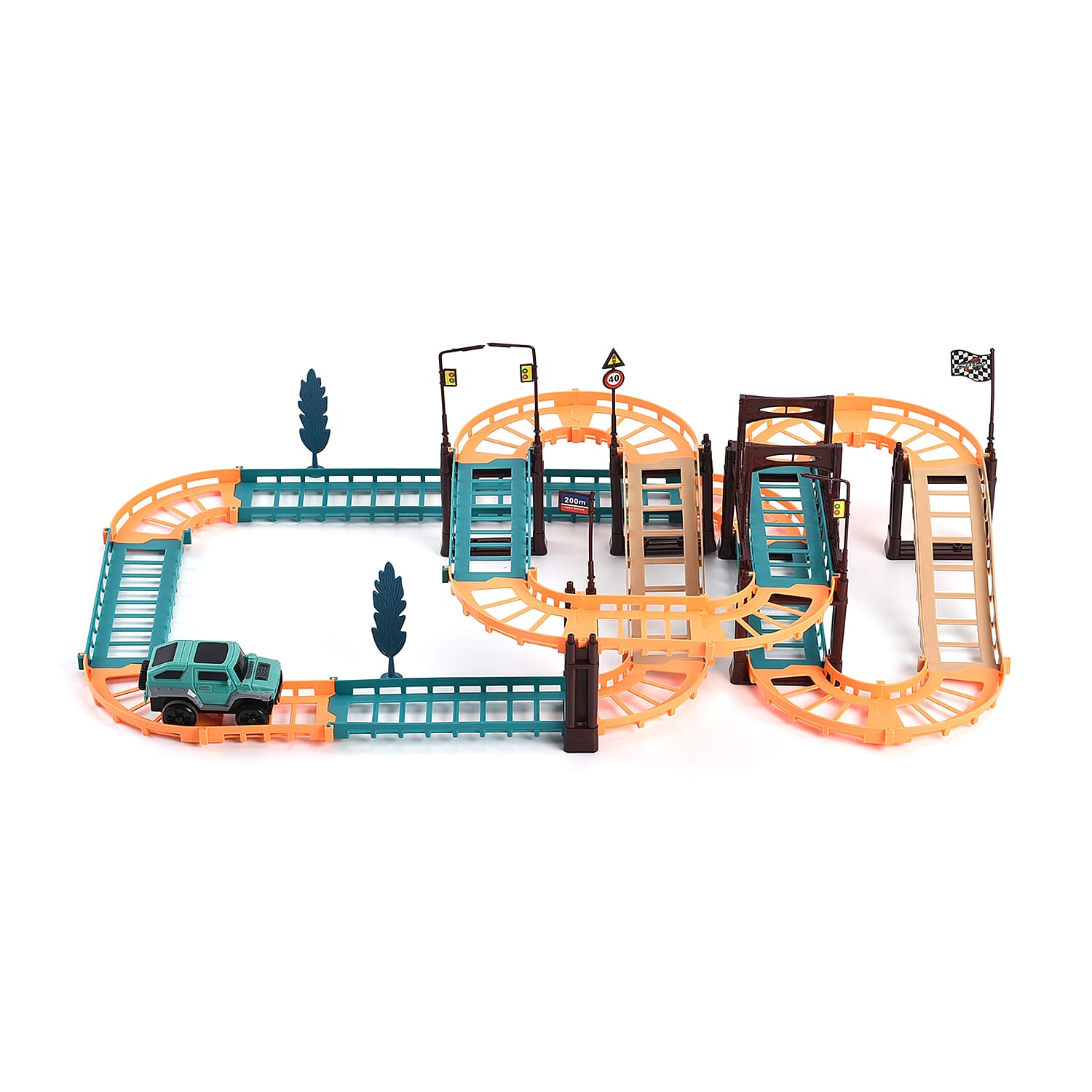 Set-of-44-Pcs-Track-2-Toy-Car-1xAA-Battery-Not-Inc