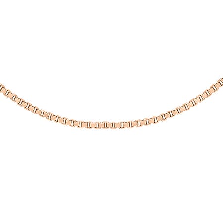 Venetian Box Chain 18 Inch in 9K Rose Gold