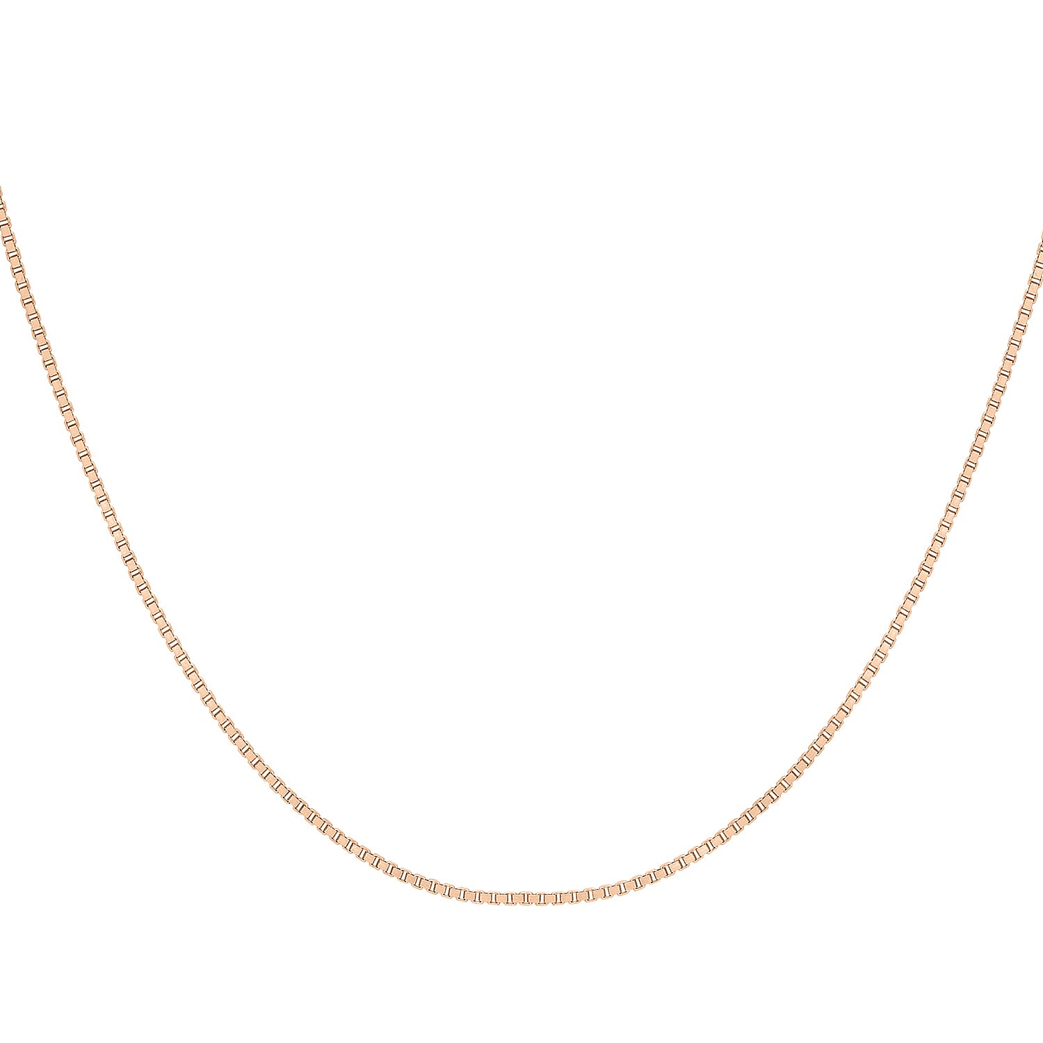 9K Rose Gold  Chain (Size - 18),  Gold Wt. 0.87 Gms