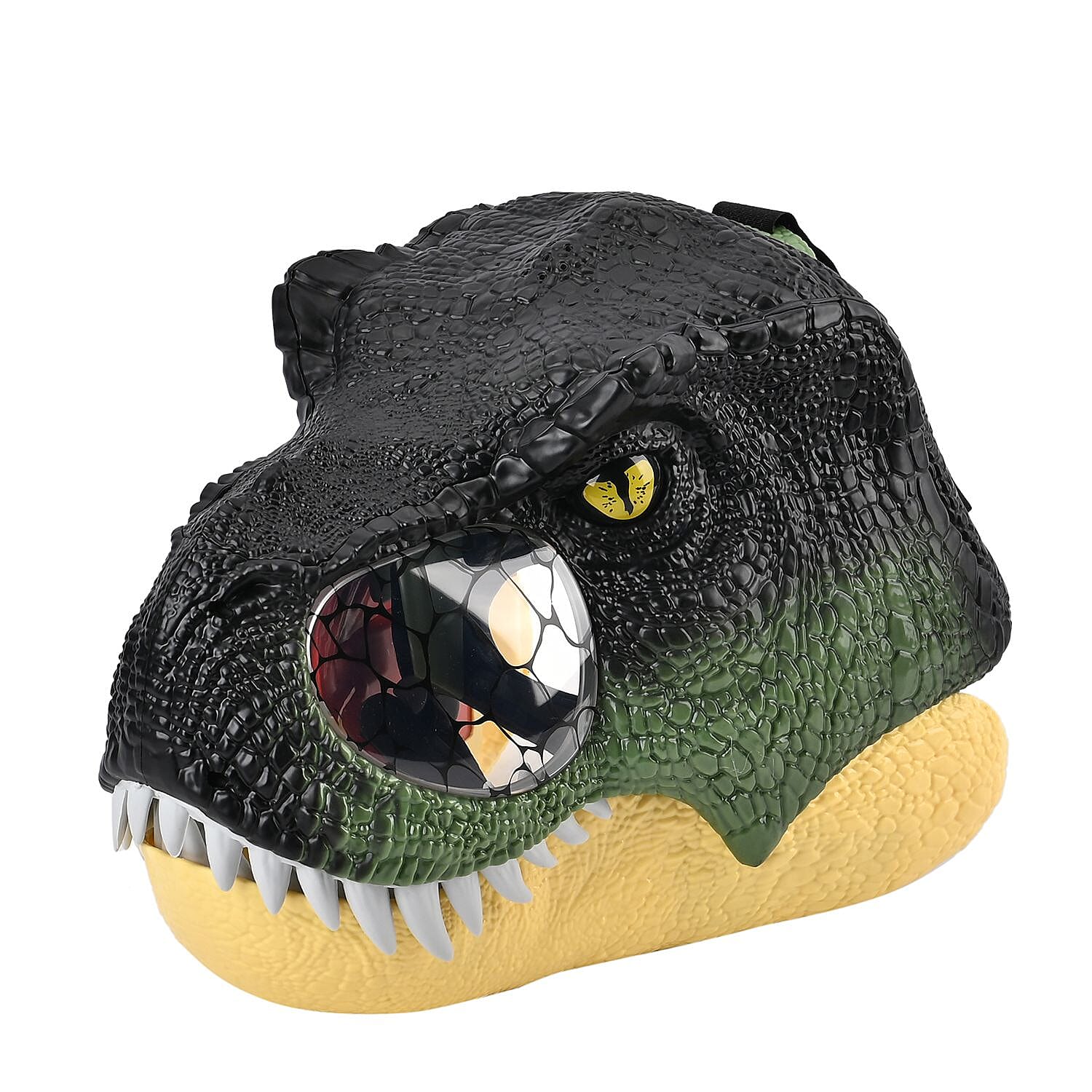 Sound & Eye Lights Electric Dinosaur Mask (Size 56x31x13cm) (3 Button Batteries Not Inc.) - Green