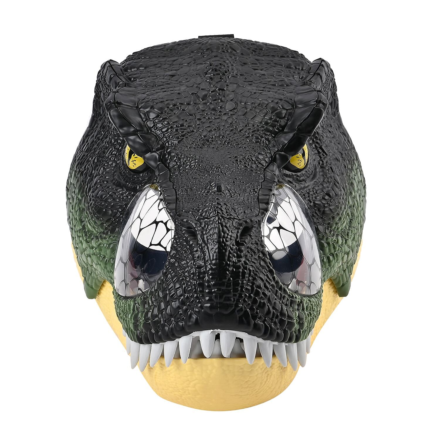 Sound & Eye Lights Electric Dinosaur Mask (Size 56x31x13cm) (3 Button Batteries Not Inc.) - Green