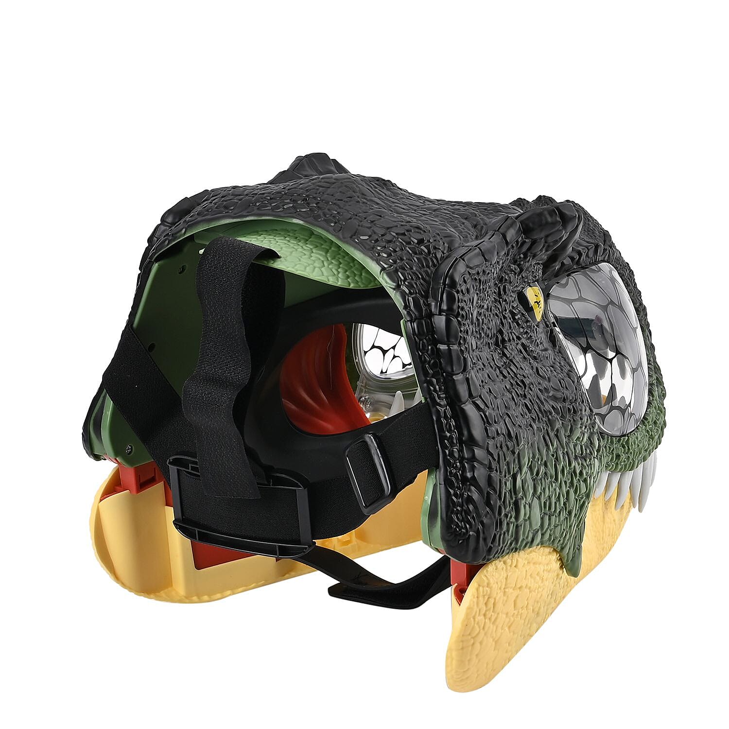 Sound & Eye Lights Electric Dinosaur Mask (Size 56x31x13cm) (3 Button Batteries Not Inc.) - Green