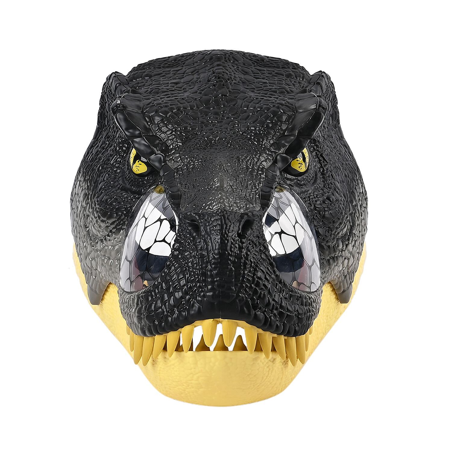 Sound - Eye Lights Electric Dinosaur Mask (Size 56x31x13cm) (3 Button Batteries Not Inc.) - Grey