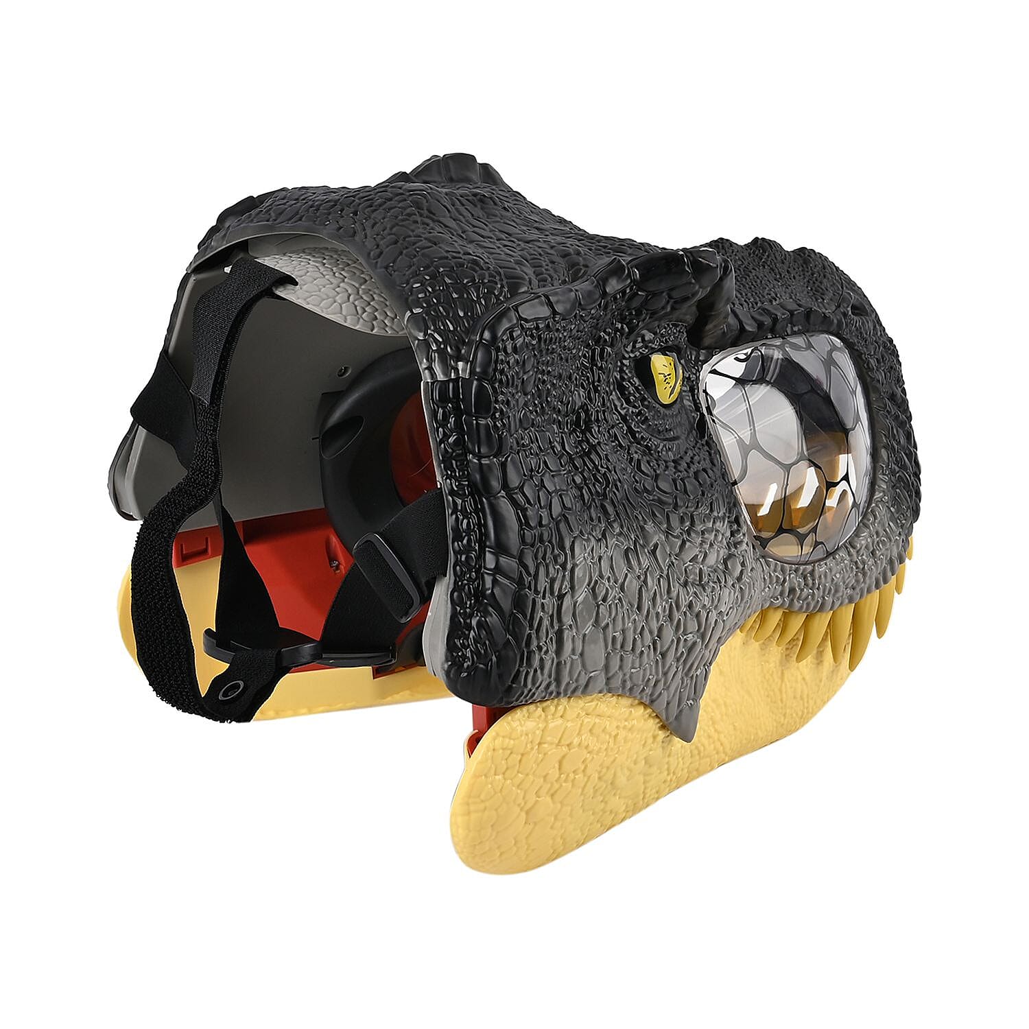 Sound - Eye Lights Electric Dinosaur Mask (Size 56x31x13cm) (3 Button Batteries Not Inc.) - Grey