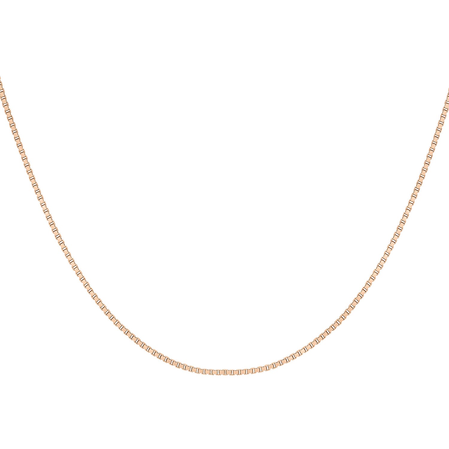 9K Rose Gold  Chain (Size - 18),  Gold Wt. 0.87 Gms
