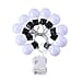 Value Bundle - Set of 10 White Bulb String LED Lights (3AA Timer IP44 Battery Box,Excl.) - Multi