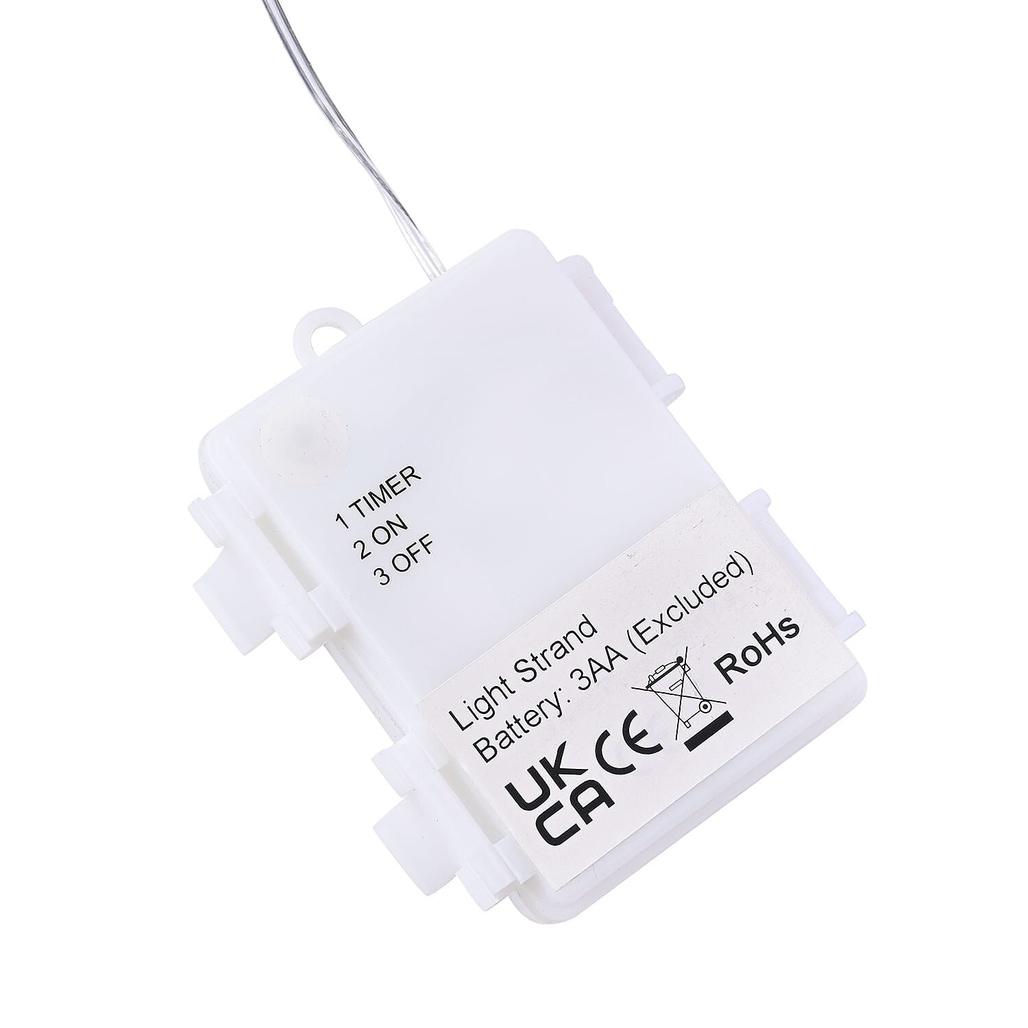 Value Bundle - Set of 10 White Bulb String LED Lights (3AA Timer IP44 Battery Box,Excl.) - Multi