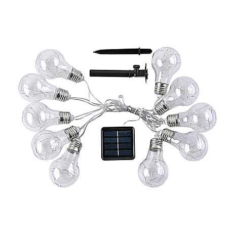 Set of 10 Solar LED Warm White Lights (AA 1.2V 600mah NI-MH)