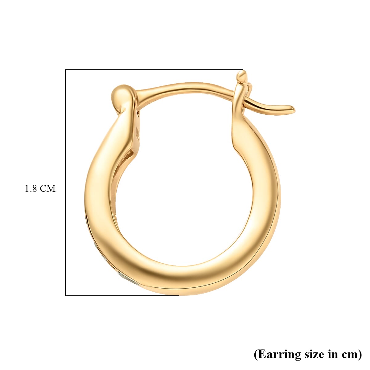 Demantoid Garnet Hoop Earrings in 14K Gold Overlay Sterling Silver