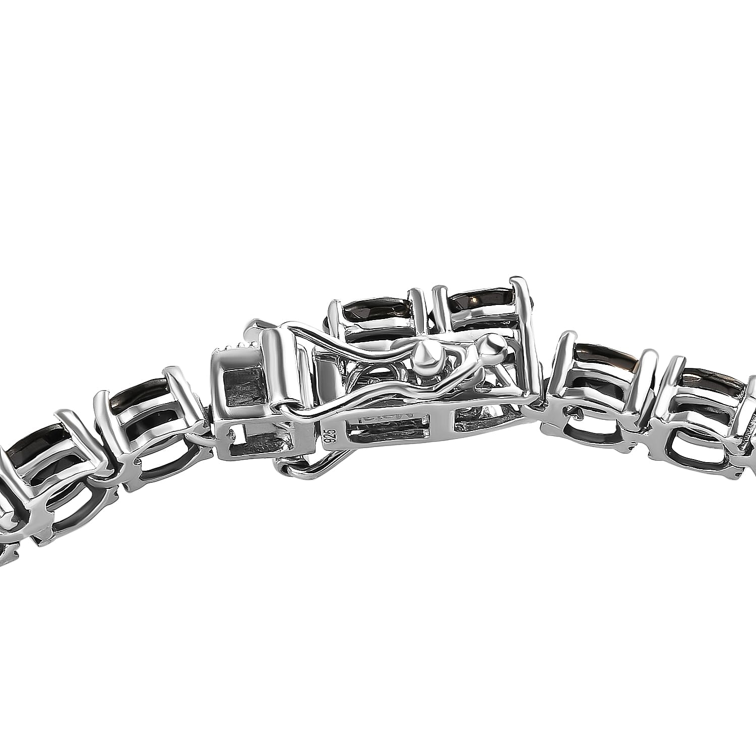 Elite Shungite Bracelet (Size - 7) in Platinum Overlay Sterling Silver, Silver Wt. 7.70 Gms