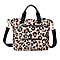 Zebra Pattern Convertible Bag with Shoulder Strap - Black & White
