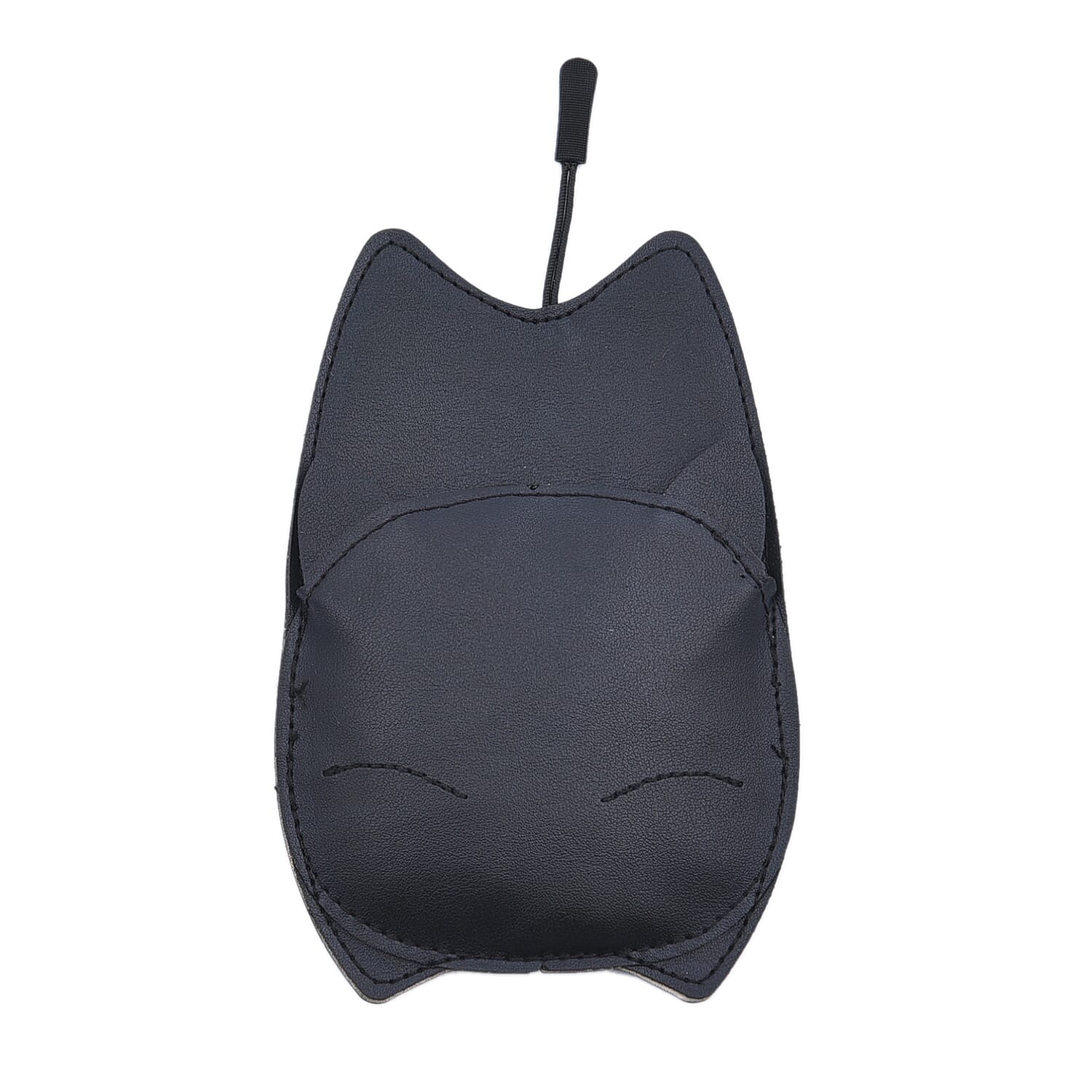 Cat Pouch with Zipper Closure - Black