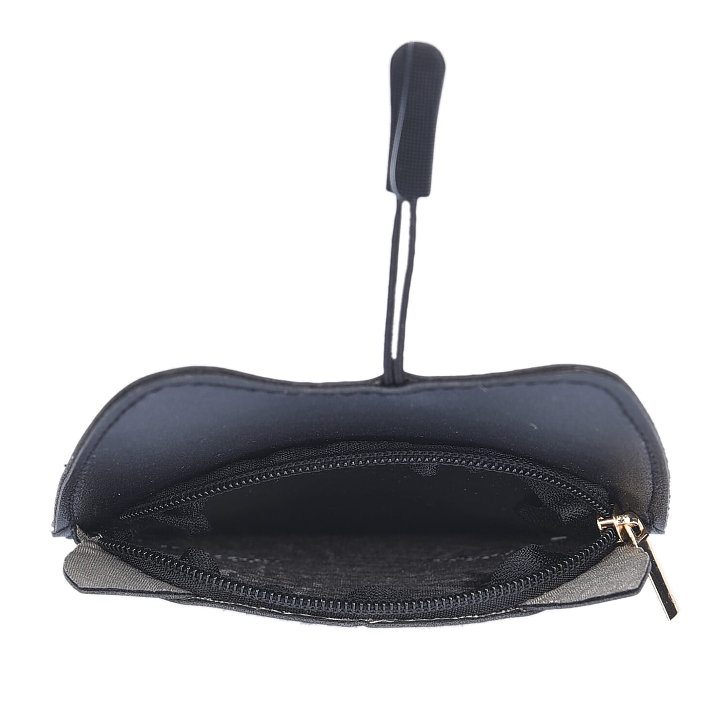 Cat Pouch with Zipper Closure - Black