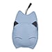 Cat Pouch with Zipper Closure - Pale Blue