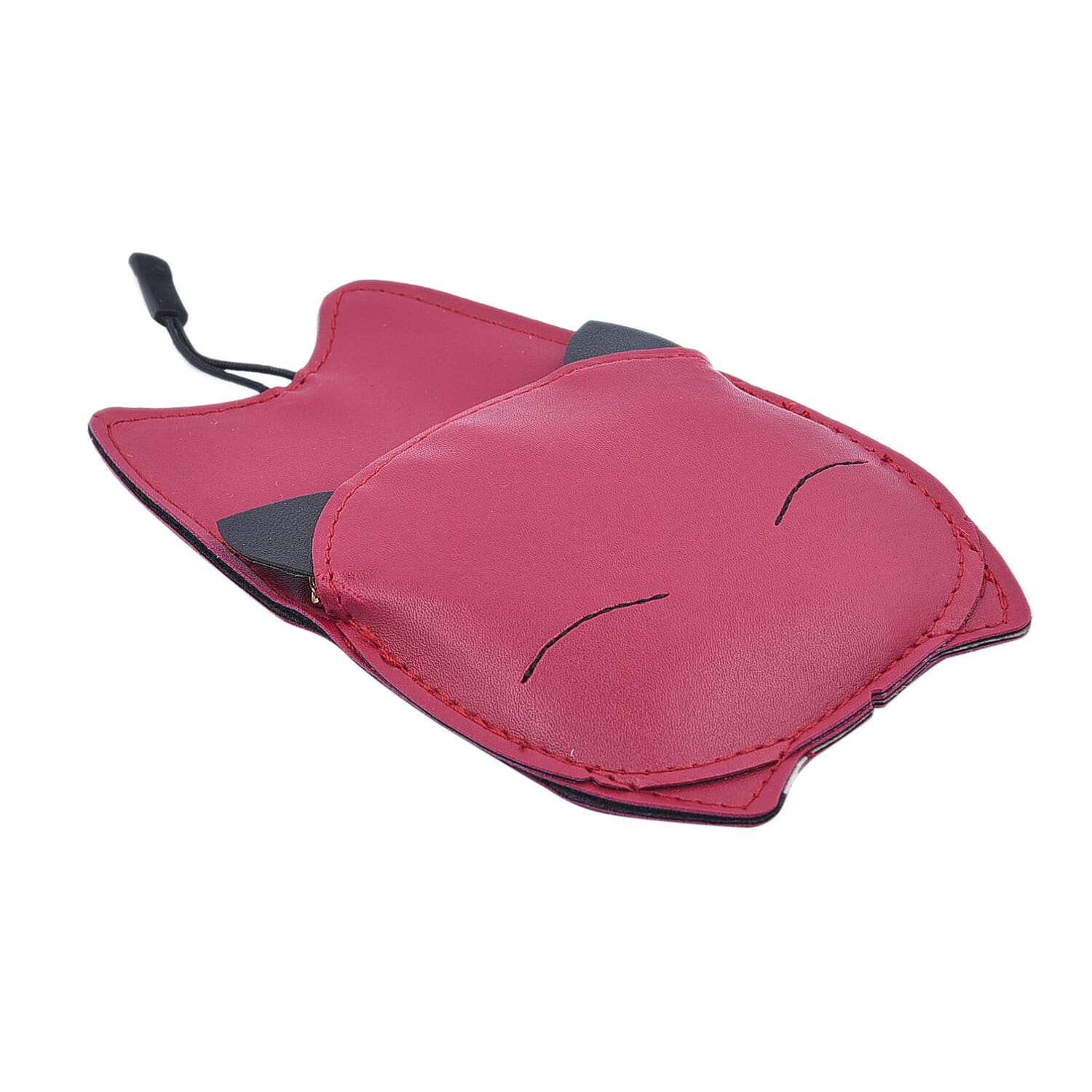 Cat Pouch with Zipper Closure (Size 17x8Cm) - Dark Pink