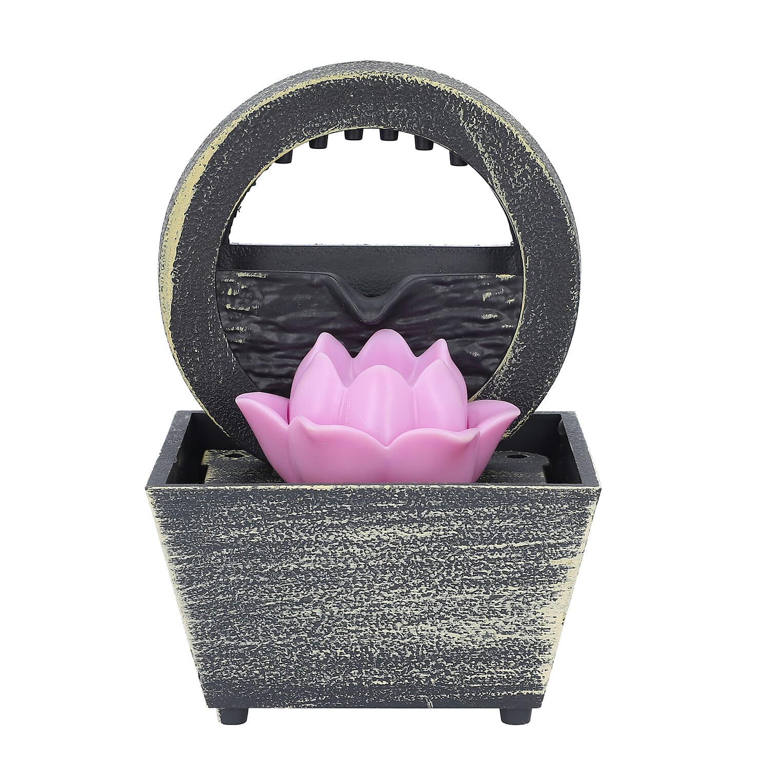 Lotus Water Fountain with LED Light (2 AA Battery, Not Included)