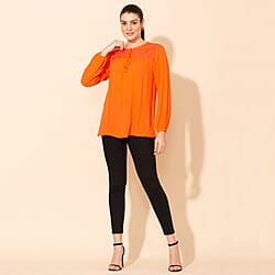 TAMSY Viscose Plain Top - Orange