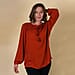 TAMSY Viscose Plain Top - Orange