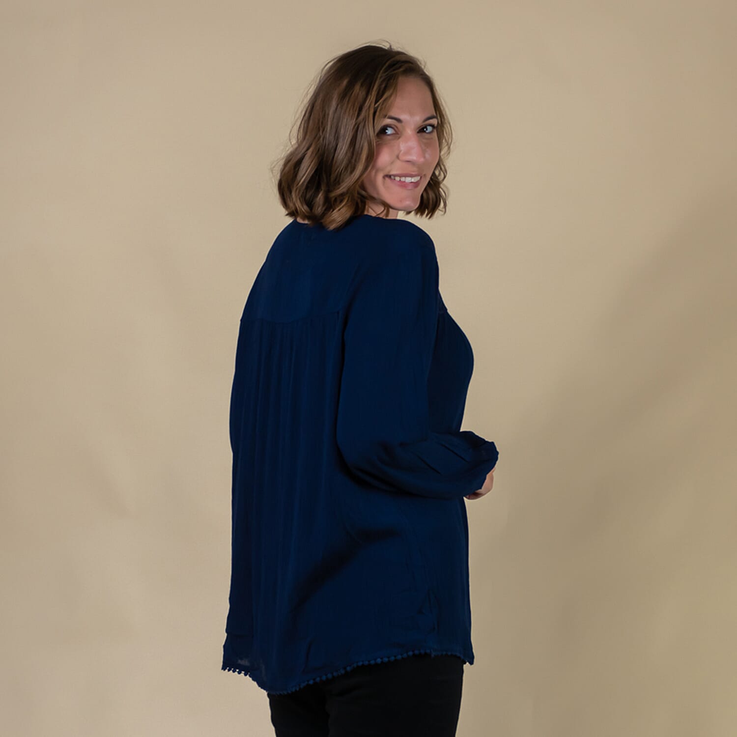 TAMSY Viscose Plain Top - Orange