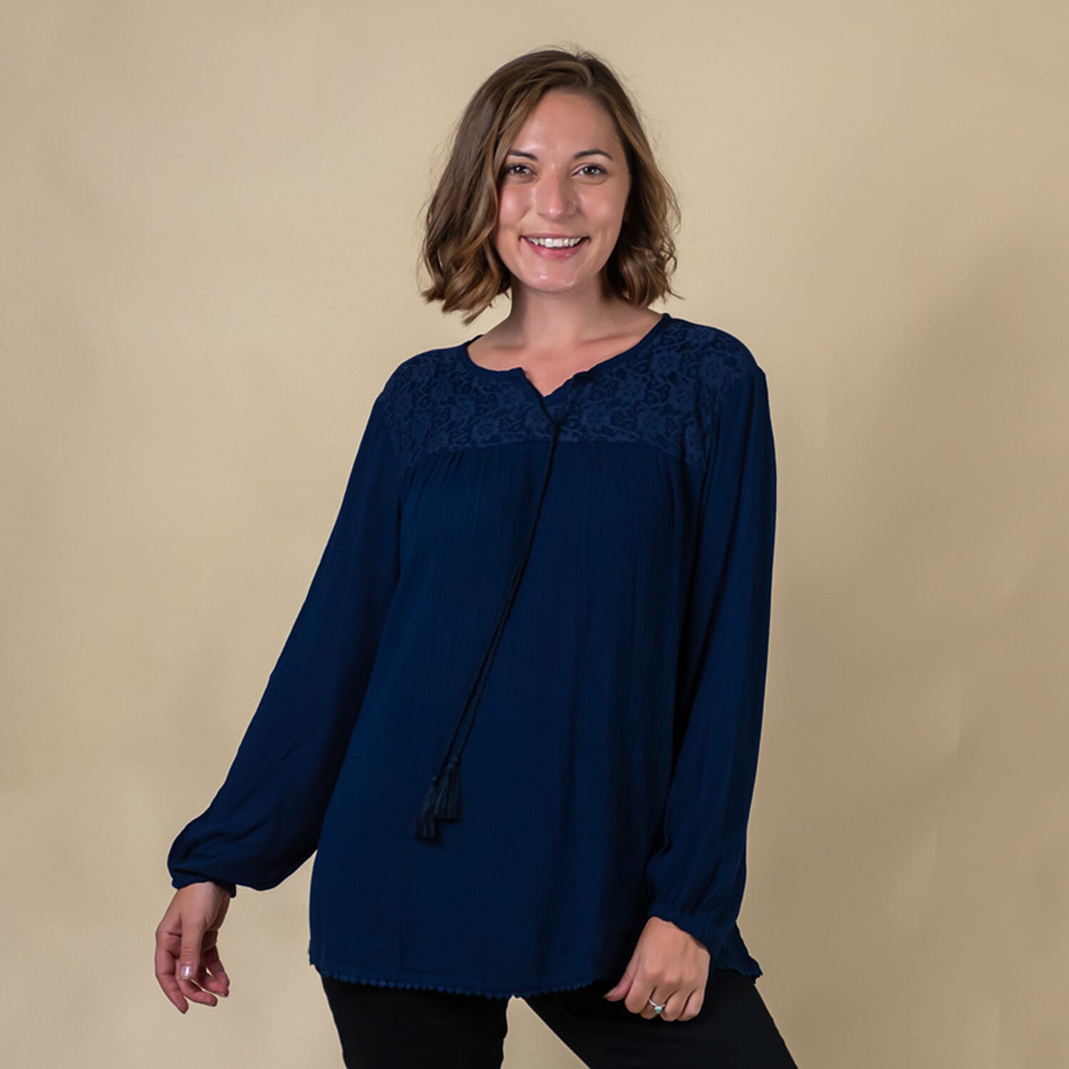 TAMSY Viscose Plain Top - Orange