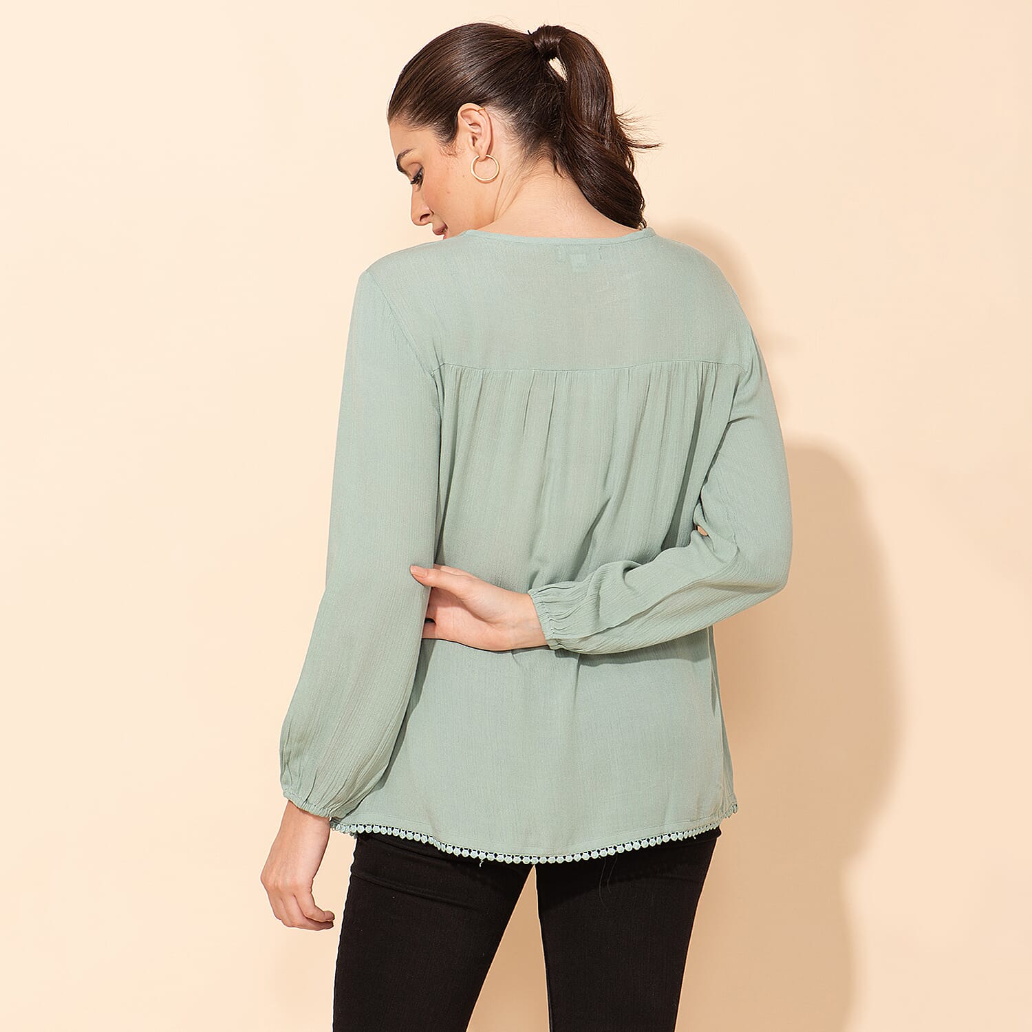 TAMSY 100% Viscose Plain Top (Size 12) - Mint