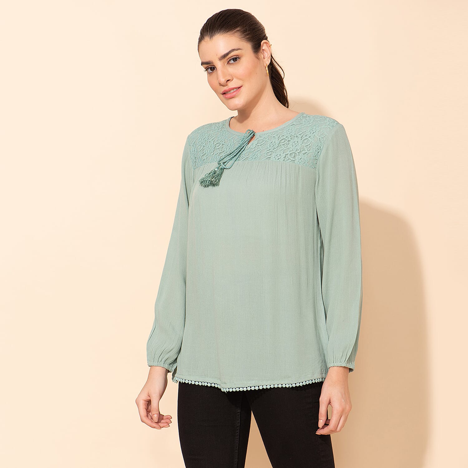 TAMSY 100% Viscose Plain Top (Size 12) - Mint