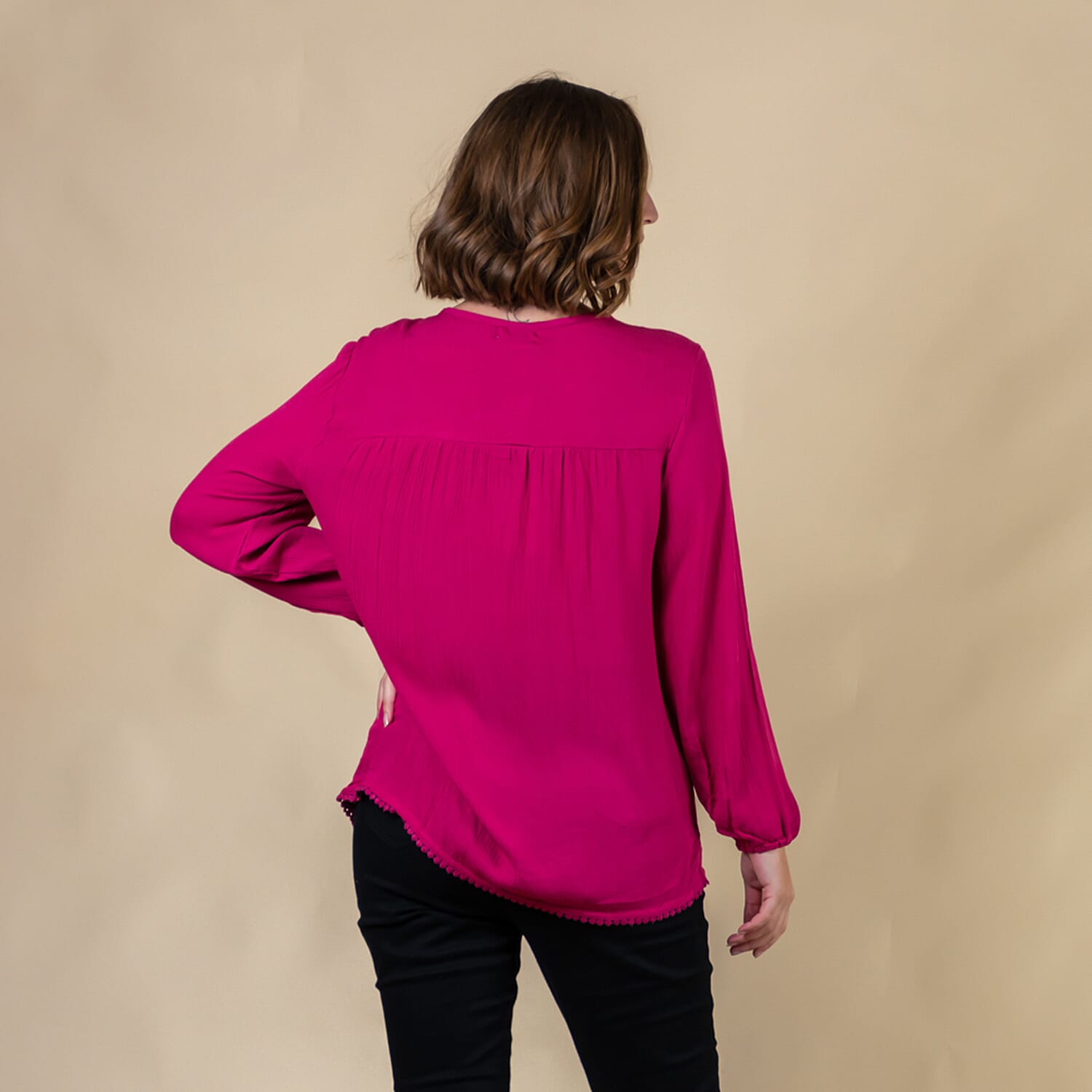 100% Viscose Plain Top (Size 22) - Pink