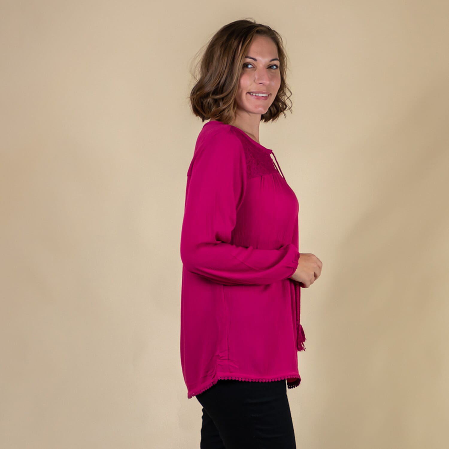 100% Viscose Plain Top (Size 22) - Pink