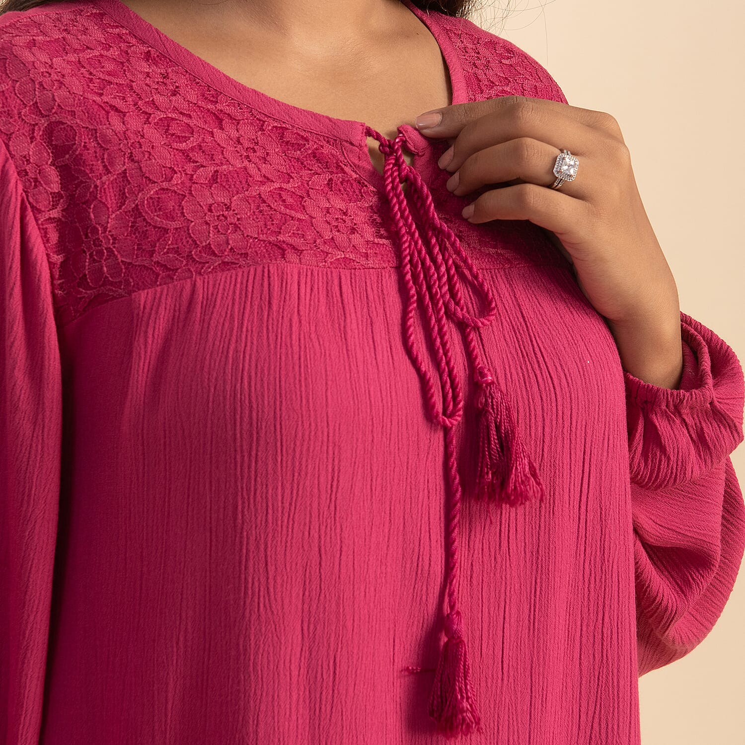 100% Viscose Plain Top (Size 22) - Pink